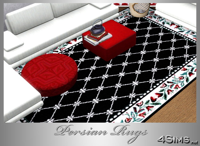 Persian rugs set of 5 unique designs for Sims 3 by 4Sims