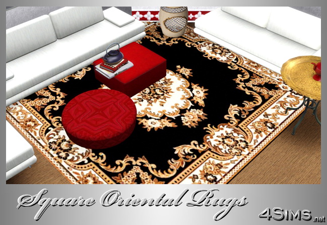 Square Oriental Rugs set of 7 for Sims 3 by 4Sims