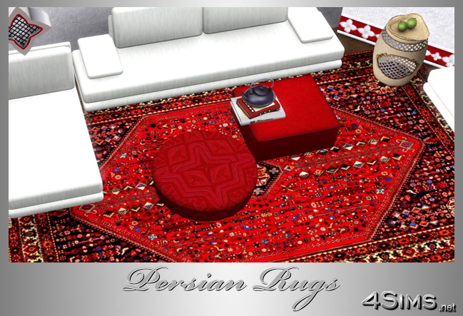 Persian rugs set of 5 unique designs for Sims 3 by 4Sims
