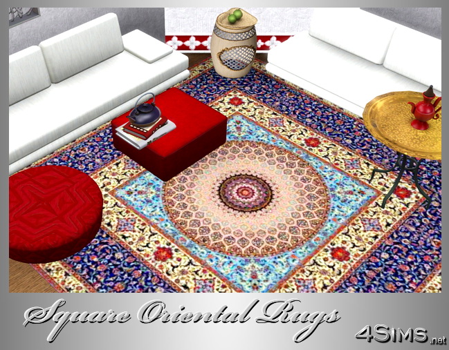 Square Oriental Rugs set of 7 for Sims 3 by 4Sims