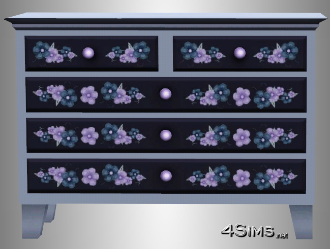 Flower painted dresser for Sims 3 by 4Sims