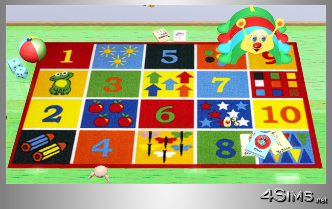 Interactive rugs for kids room, 5 designs for Sims 3 by 4Sims