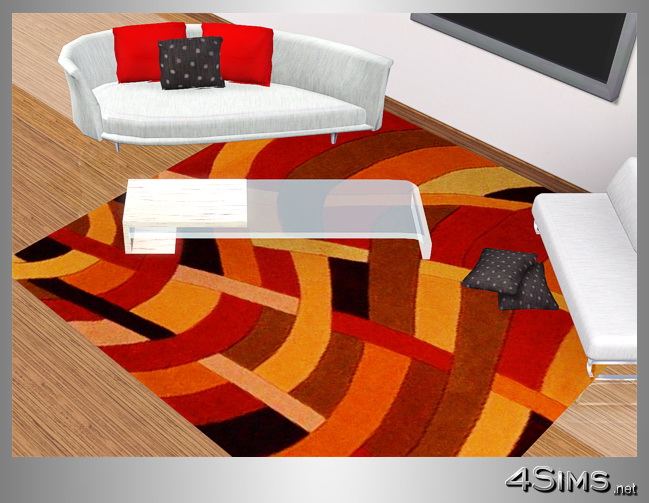 Square modern rugs in 5 contemporary designs for Sims 3 by 4Sims