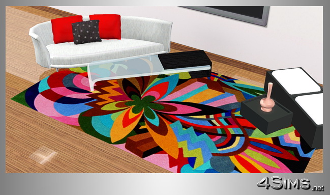 Designer colorful modern rugs in 5 contemporary styles for Sims 3 by 4Sims