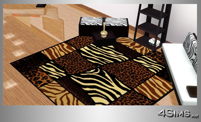 Square African rugs, set with 5 items for Sims 3 by 4Sims
