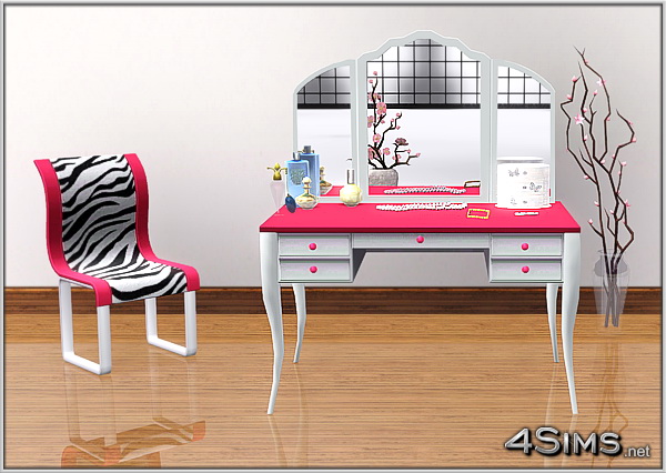 MakeUp Vanity plus Curved Chair for Sims 3 by 4Sims