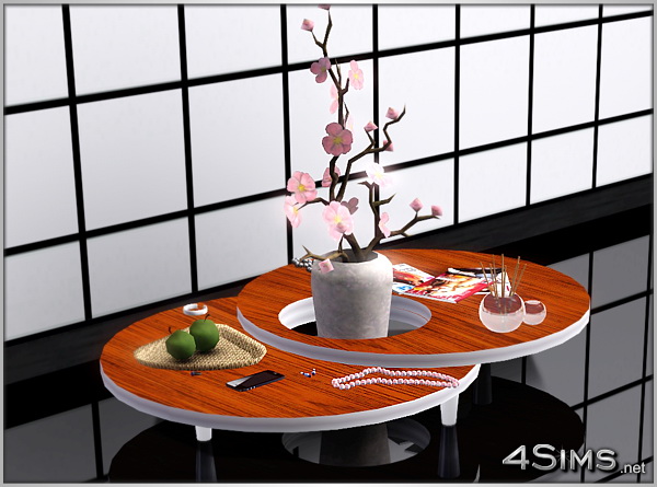 2 Round coffee tables for Sims 3 by 4Sims