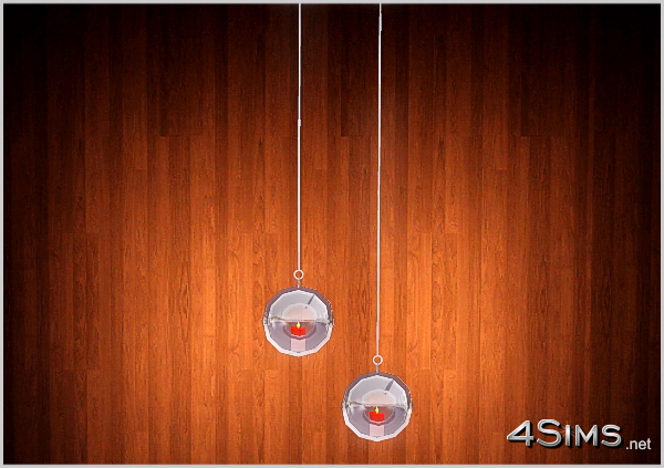 Glass hanging balls with candles  for Sims 3 by 4Sims