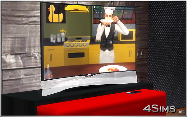 Glass Curved OLED TV for Sims 3 by 4Sims