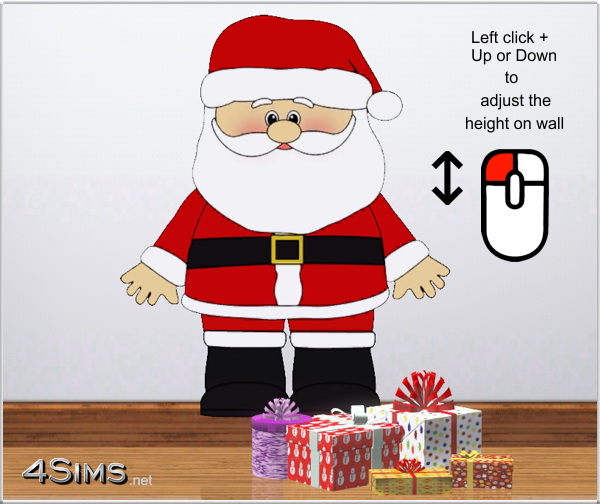 6 Santa Claus wall decals for Sims 3 by 4Sims