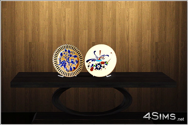 Asian chinese and japanese decorative plates for Sims 3 by 4Sims